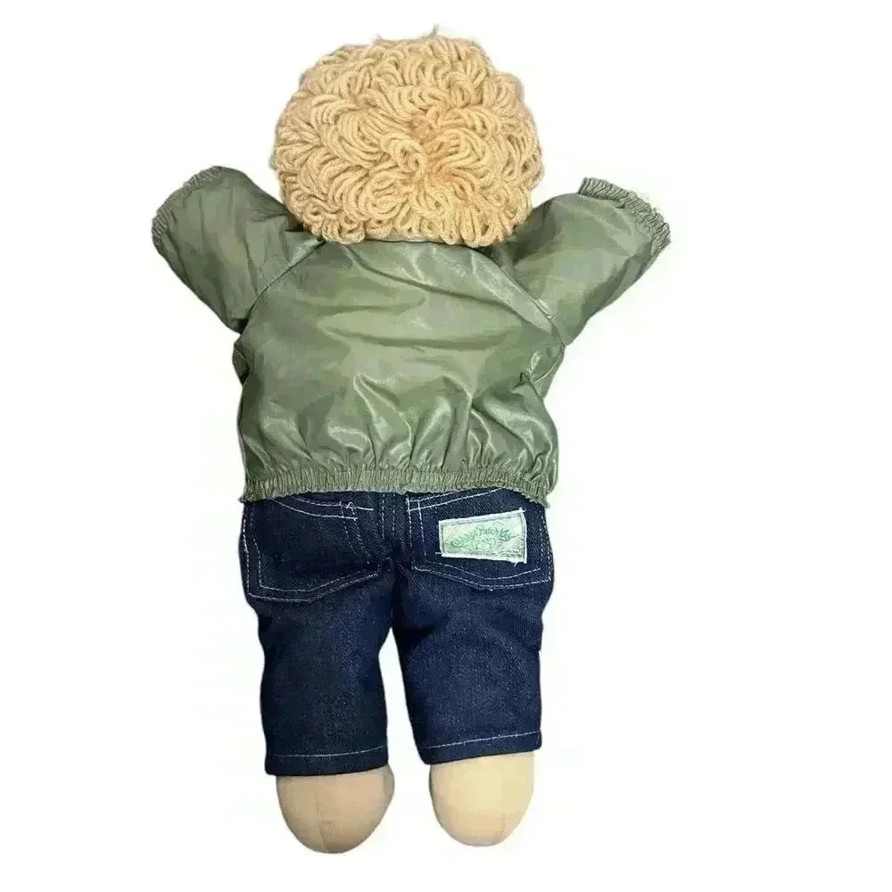 Vintage Cabbage Patch Kids Boy Doll 1978 1982 Blue Eyes Green Jacket original - Picture 3 of 9